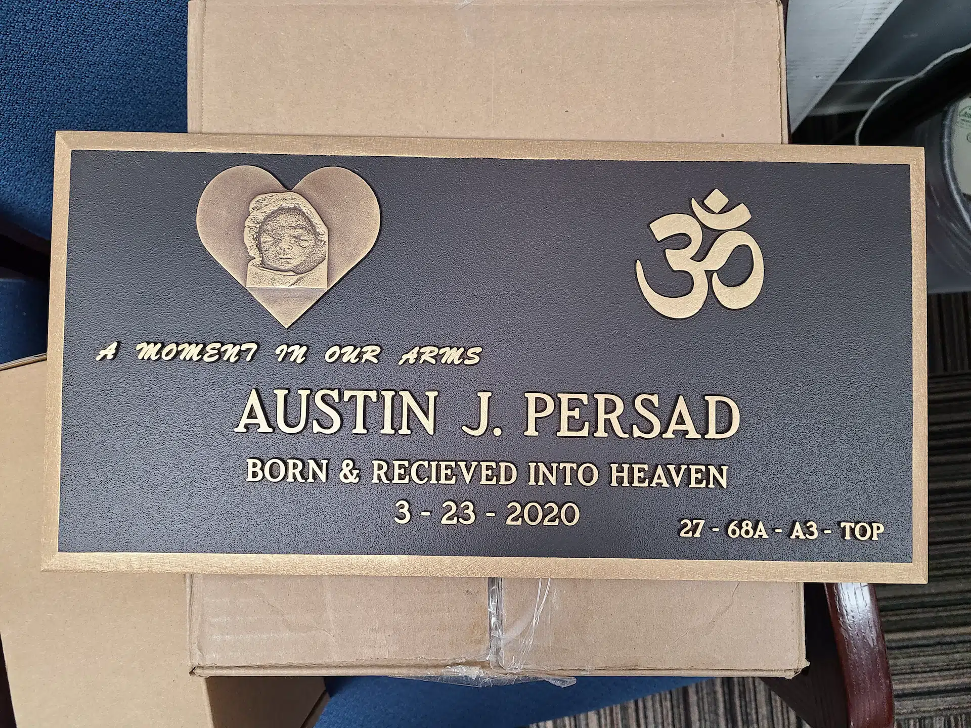 Bronze Tomb Plaque hand-carved by Tomb Plaque Shop in NJ — image 6
