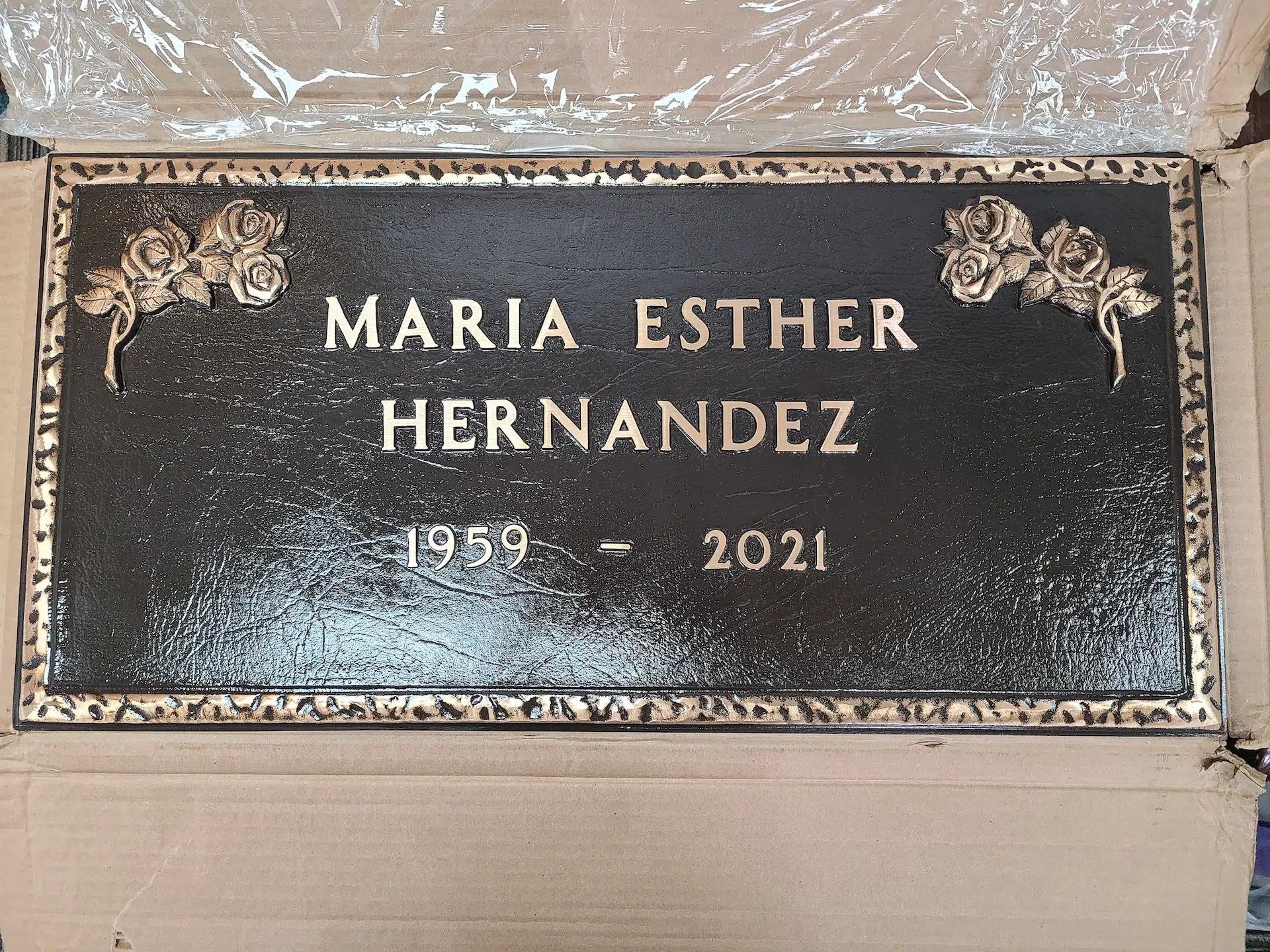 Bronze Tomb Plaque hand-carved by Tomb Plaque Shop in NJ — image 8